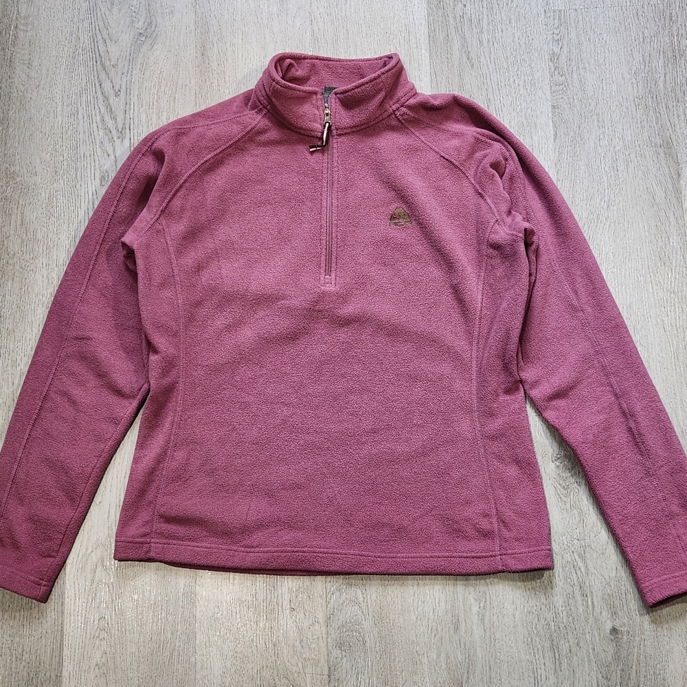 Vintage Nike ACG Fleece 1/4 Zip Sweatshirt Women Medium Rouge Pink Fluffy Teddy